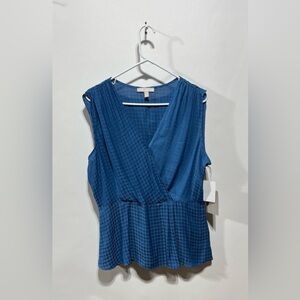 Chelsea28‎ Blue Sleeveless Blouse